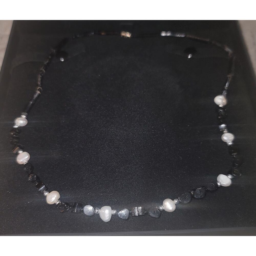 Beaded Bracelet and Necklace Set with faux pearls